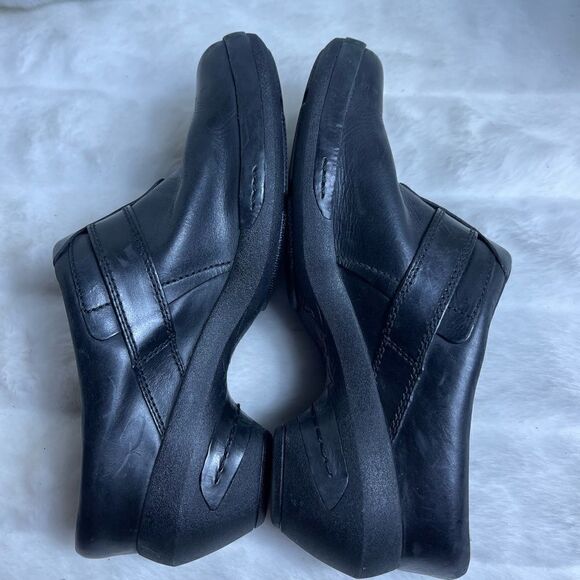 Merrell Womens Black Leather  Clogs Comfort Shoes Size 9 - Picture 10 of 10